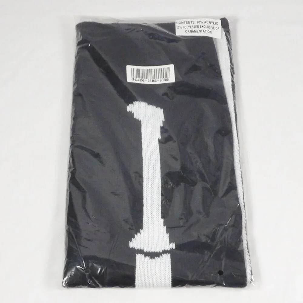 Black & White REVERSIBLE Skelton Arm Scarf NEW